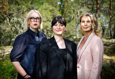 Vårdförbundets presidie 2026-2030. 
Förste vice ordförande Madelene Meramveliotaki, förbundsordförande Sophia Godau och andre vice ordförande Anna Seiborg Kidell.