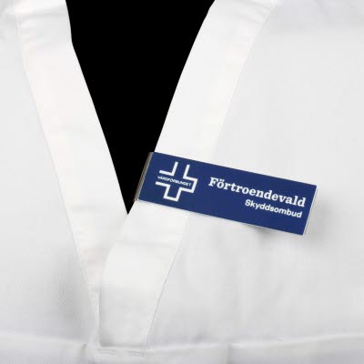 Metallklämma för förtroendevald och skyddsombud, blå klämma, militärklämma