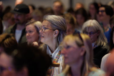 Vårdförbundets kongress 2026. kongressalen, plenum, mötesdeltagare i stormöte
