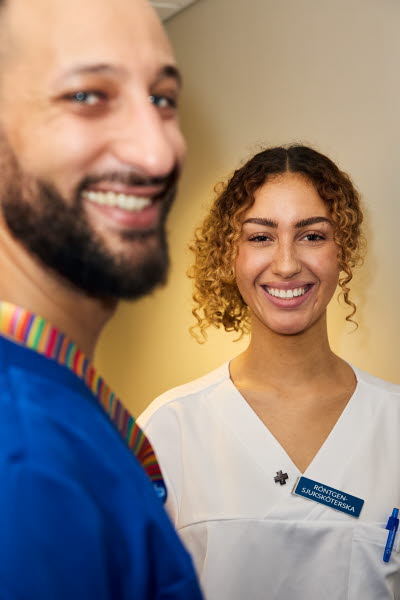 Röntgensjuksköterskor, man och kvinna