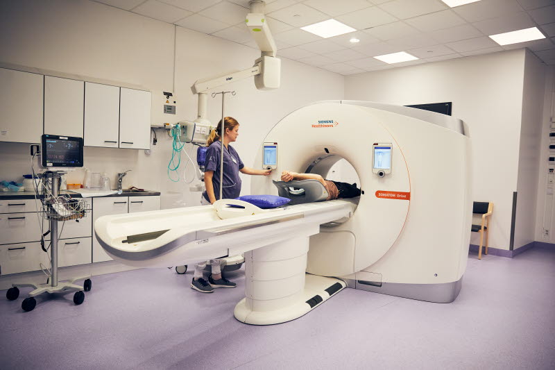 Danderyds sjukhus, datortomografi, röntgen. Oktober 2021